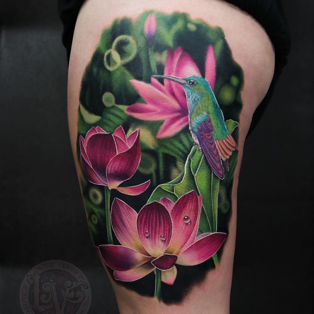 Watercolor Hummingbird  Flowers  Best Tattoo Ideas For Men  Women