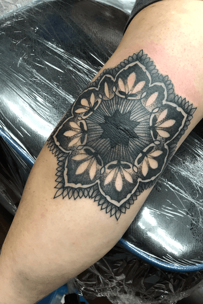 Blackwerk elbow tattoo