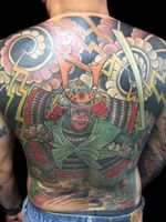 Tattoo by Chad Clark. #monkeyonmyback #backpiece #japanese #floridatattooartist #capecoral #tophatclassictattoo #colortattoo #traditional #traditionaltattoo