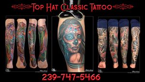 Top Hat Classic Tattoo Tattoos by Chad Clark @c.clarkart #capecoral #florida 