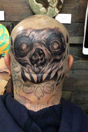 Head tattoo #skulltattoo