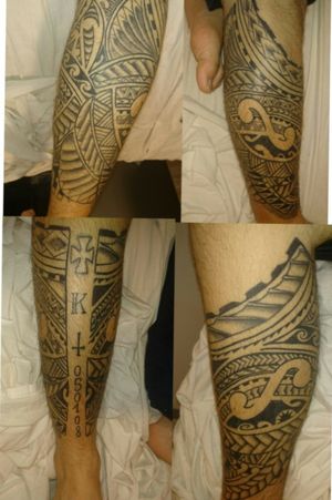 Tattoo mollet droit by Daz Tats au lamentin, Martinique 97200 #madinina #maoritattoo #jambe 