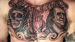 Tattoo by Chad Clark. #skulltattoo #ingodwetrust #benfranklin #floridatattooartist #capecoral #tophatclassictattoo #realism #blackandgreytattoo