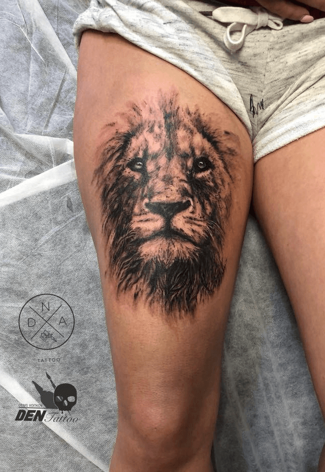 Battle scared lion by Turan Art  Tatuajes Tatuajes leones
