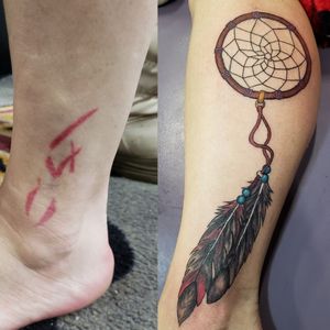 Covered up some existing ink with the tattoo she originally wanted. A dreamcatcher with some feathers and beads. Message me to setup your next tattoo. Please like and follow me @tattooedbyjesse FB, IG, SC, pinterest, tumblr, twitter, tattoodo app, and for my artist page; www.facebook.com/tattooedbyjesse #TattooedByJesse #ComeGetSomeInk #LoyaltyTattooCompany #DynamicBlack #Fusioninks #EternalInks #Tattoo #Tattoos #MichiganTattooArtists #MichiganPiercers #Tattooed #Symbeos #symbeostattoomachines #dreamcatcher #feathers #color #beads #coverup #CoverUpTattoos 