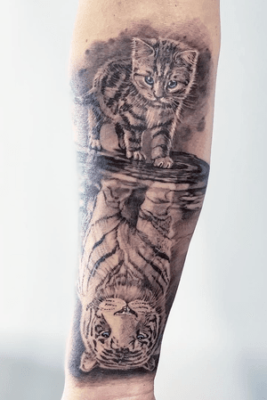 Kitty mirror tiger