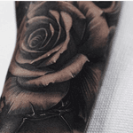 #rose #realism #realistic #thorns #blackandgrey #sleeve 