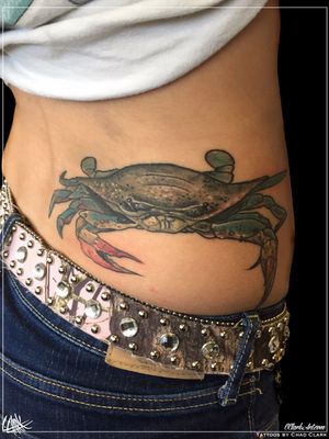 Top Hat Classic Tattoo 
Cape Coral, Florida
Tattoos by Chad Clark 
@c.clarkart
#realism #crabtattoo #colortattoo #crabbytattoo 