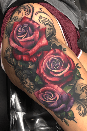 Color rose rework and coverup