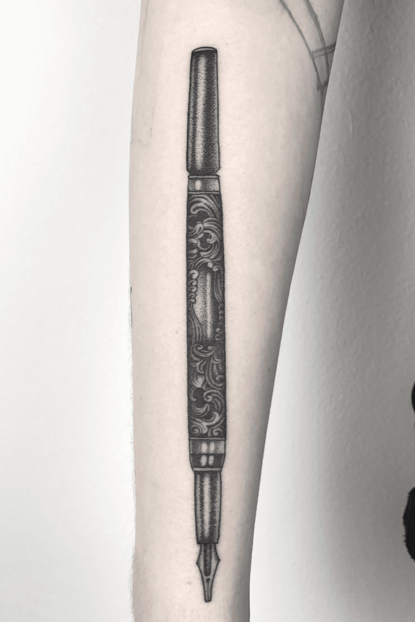 My elegant fountain pen tattoo Fineline dotwork tattoo  Pen tattoo  Writer tattoo Tattoos