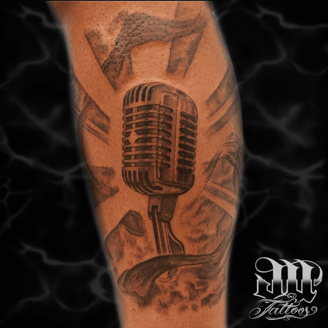 97 Microphone Tattoo Ideas That Are The Center of Attention  Tattoo Glee