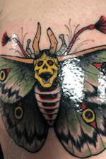 Death moth on a thigh .