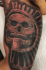 #Aztec #tattoo #aztectattoos #blackandgreytattoo