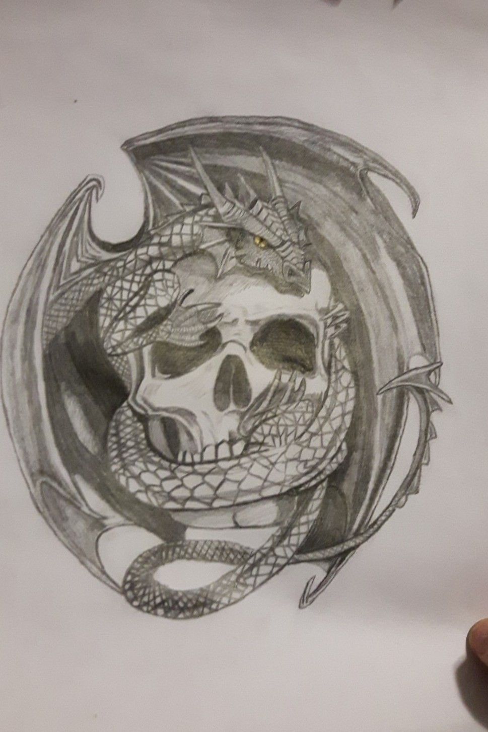 Japanese Dragon and Skull Tattoo Design by magentamorbid666 on DeviantArt