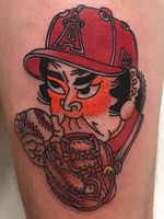 Tattoo by Koji Ichimaru #KojiIchimaru #Japanesetattoo #Irezumi #color #baseball #portrait #baseballplayer
