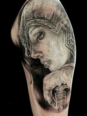 Warrior girl tattoo