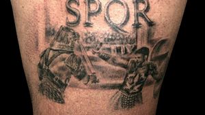 SPQR and Gladiator tattoo