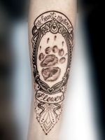 A memorial tattoo for Flower (her pet skunk)