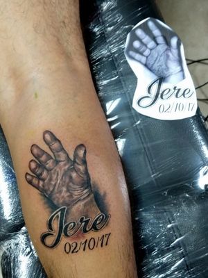 Trabajo realizado en buenavida tattoo ...#tattoo #tats #tattoolife #tattuaggio #tattooed #tatuaje #tatuadores #hand #son #manito #mano #hijo #jere #child #birth #fecha #cordoba #argentina #cba