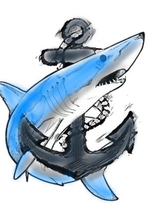 Tubarão e âncora 
