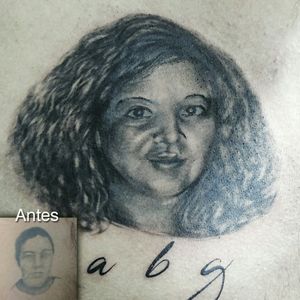 Cover up portrait tattoo