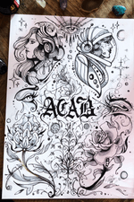 #flash #spacexmagic #acab #spacelady #cosmic #letters #flowers #flashwork #neotraditonal #traditional 