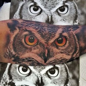 #owl #realism #realistic #realistictattoo #blackandgreytattoo #tattoo #birdofpreytattoo #forearmtattoos #tattoo #ink #tats #kwadron #inkjectaflitev2  