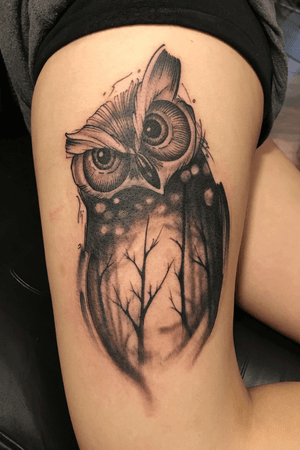 owl, thigh