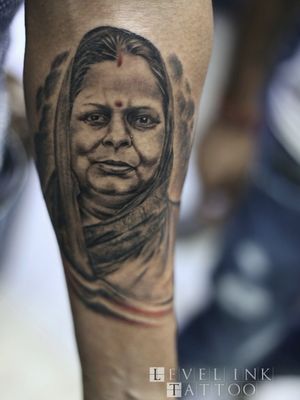 Mother portrait tattoo at level ink tattoos