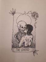 #skulls #tarottattoo #tarotcard #tarot #lovers #Black 