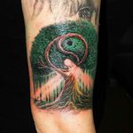 Ying yang tree tattoo
