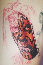 For color realism tattoo of #DarthMaul done by Wolf. @wolftattoos216 #colorportraittattoo #colortattoo #colorful #ColorPortraits 