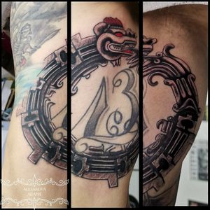 An Aztec Ouroburos for an eternal beginning...🐍🐍🐍🐍🐍🐍🐍#tattoo #tatuaje #tatouage #ouroborostattoo #tatuajeouroboros #tatouageouroboros #aztecouroborostattoo #tatuajeouroborosazteca #tatouageouroborosazteque #ouroboros #tattoolover @alextattoofun