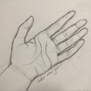 My hand #drawing#pencil#hand#whoareyou#question