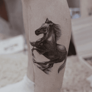 Wild horse tattoo by Lesine #horse 