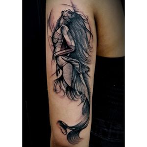 Abstract Mermaid #mermaidtattoo #tattooartist #tattooers 