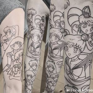 Sailor Moon sleeve W.I.P. 🌙🌒🥀🌹