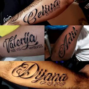 #letteringtattoo #nametattoo #family #tattooart 