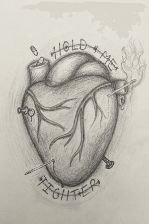 Tortured heart #heart#illustration#pencil#needle#quote