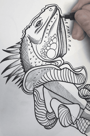 #iguana #drawing #sketch #linework #unique #art #goldcoastaustralia 