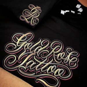 Gold Rose Tattoo shop T Shirts I designed 
