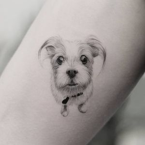 "I love you without knowing how or when or from where. I love you simply, without problems or pride." — Pablo Neruda Done @truecanvas #tat #tats #tattoo #tattoos #ink #inked #inkedlife #freshlyinked #realism #realistictattoo #miniature #smalltattoo #dog #unconditional #love #dogs #dogsofinstagram #canine #think #vienna #truecanvas