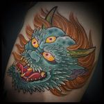 Tattoo by Matt Beckerich #MattBeckerich #Japanese #Irezumi #FountainheadNY #color #oni #demon #thirdeye