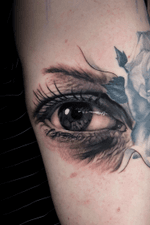 Realistic eye #eyetattoo #TattooSleeve #hyperrealism #realism #blackandgreytattoo #blackandgrey #austintx #ATX #austin #texas 