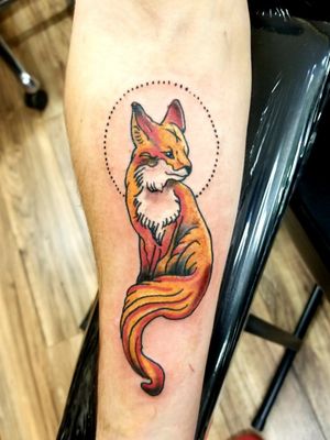 Little Fox Forearm Tattoo Fusion Ink Helios Cartridge Needles