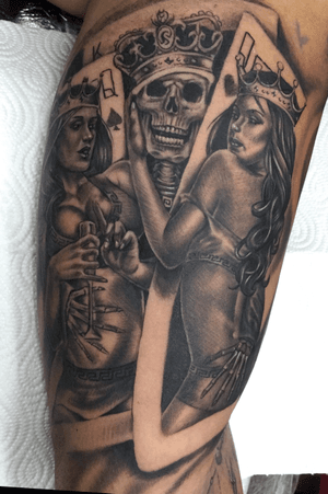 Awesome black and grey piece by Krit