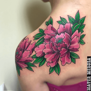 Peony one shot cover up #peony #japanese #irezumi