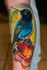 #colibri #hummingbird #plumeria tattoo, 2 days in a row