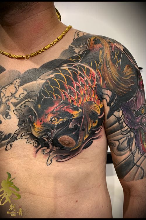 Tattoo Uploaded By Michael Chen 鯉魚 般若 Hannya 刺青 Tattoo 紋身 麥刺青 Irezumi Toptattooartist Tattoooftheday Besttattoooftheday Taichung 台中 Taiwan 台灣 Japanesetattoo Japanesestyle Chineseculture 傳統圖 Newtraditionaltattoo