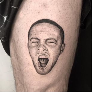 Tatuaje de Kevin Cox, también conocido como Broke Kek